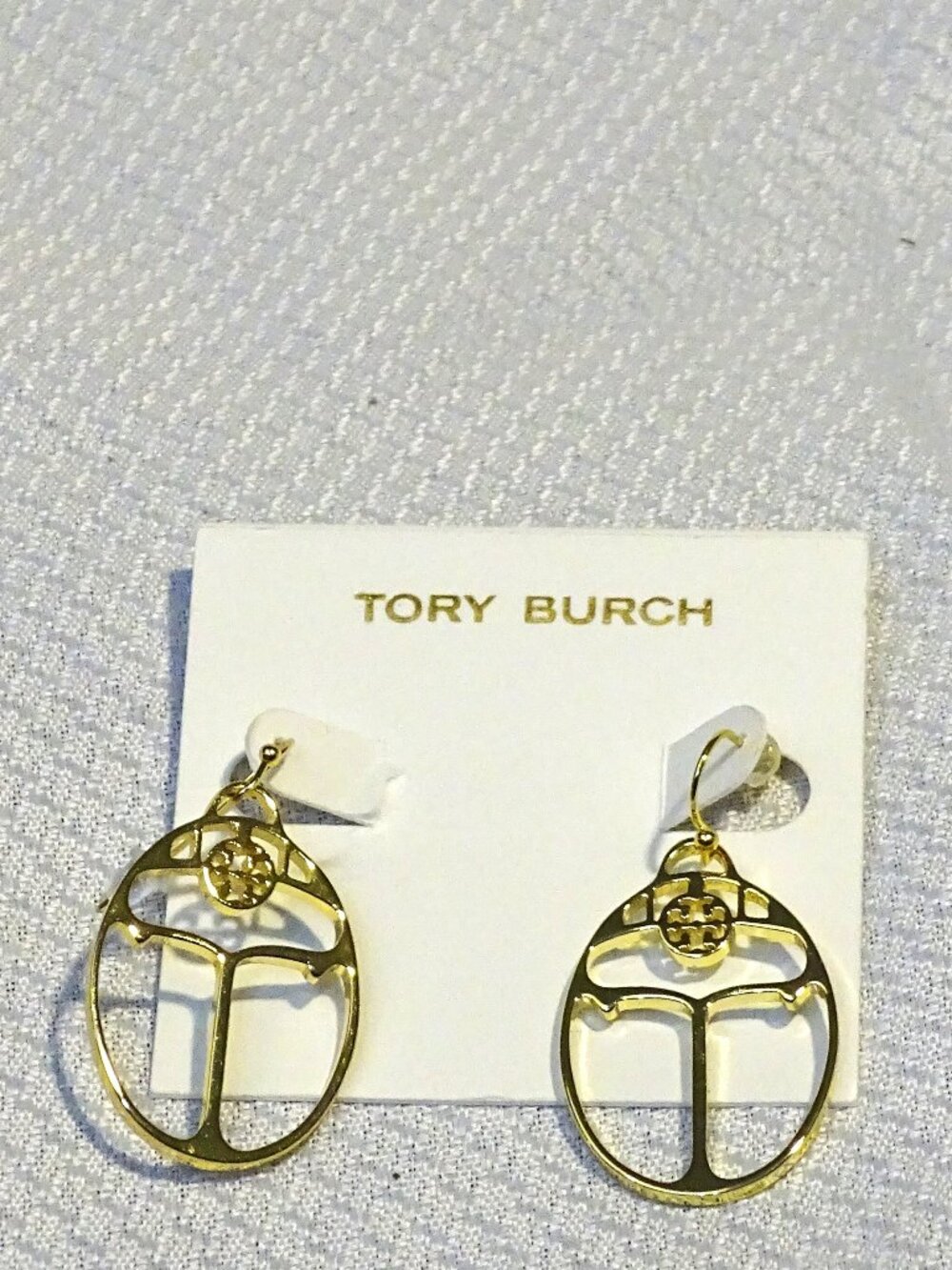 Tory Burch Gold Hanging Pierced Earrings